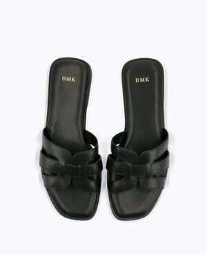 Erica Flat Sandals - Black