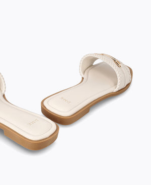Jaena Flat Sandals - Beige