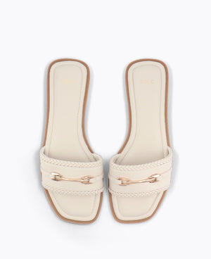 Jaena Flat Sandals - Beige