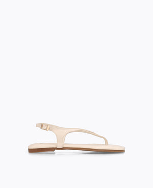 Karin Thong Flat Sandals - Beige