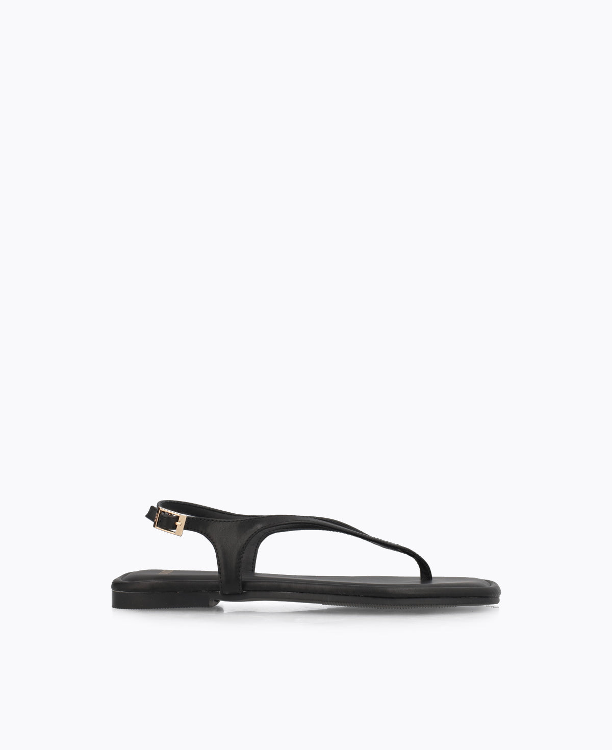 Karin Thong Flat Sandals - Black