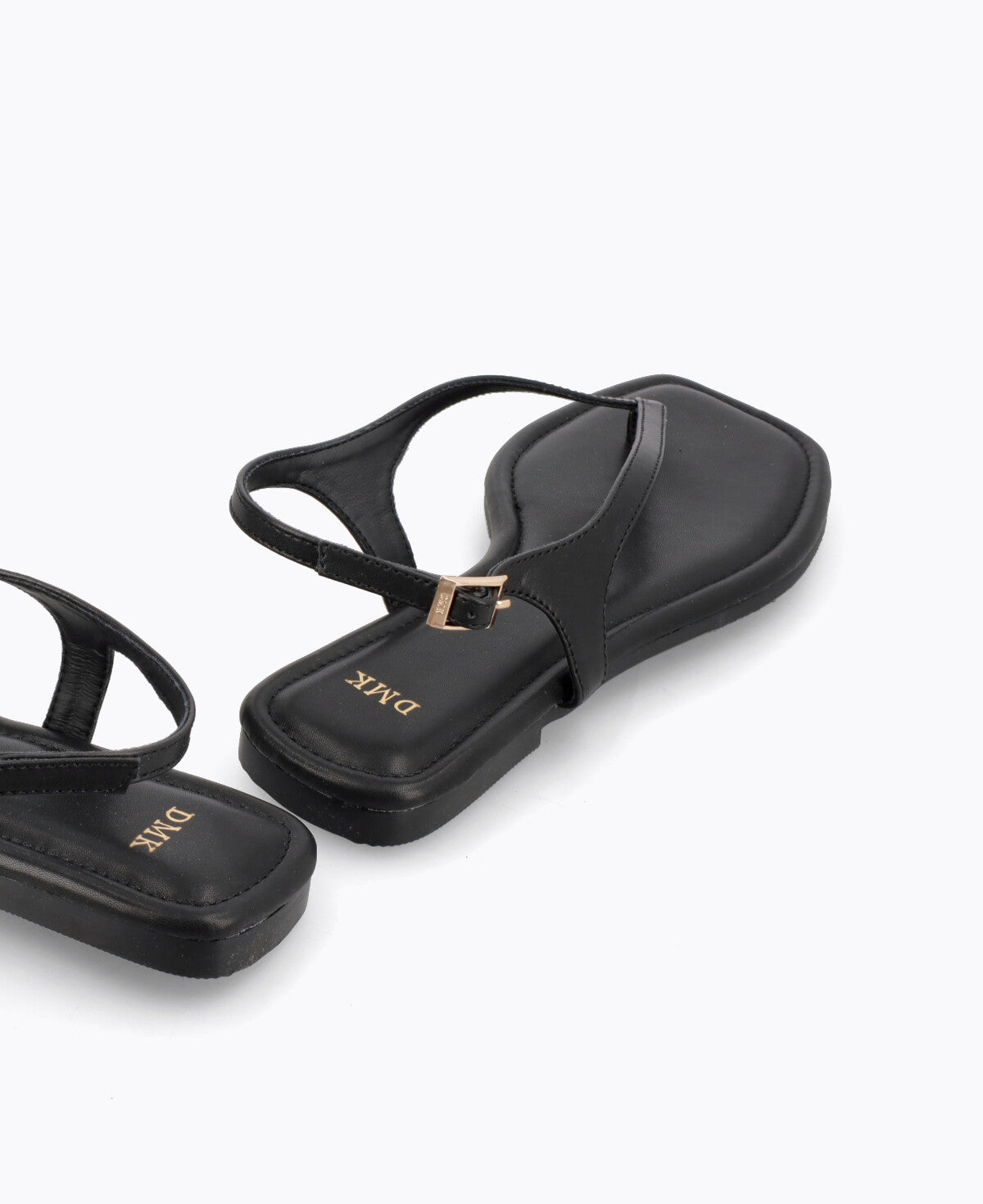 Karin Thong Flat Sandals - Black