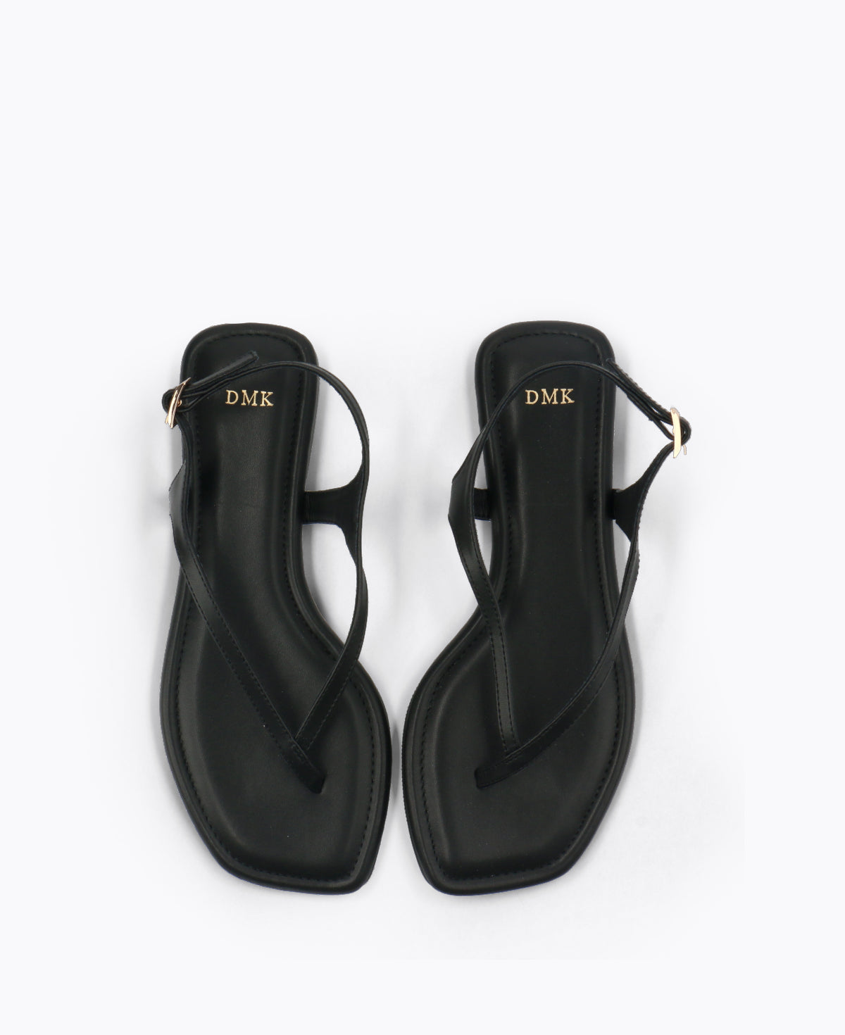 Karin Thong Flat Sandals - Black