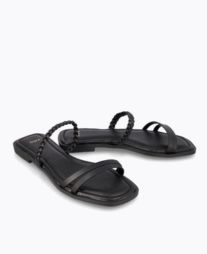 Rebecca Flat Sandals - Black
