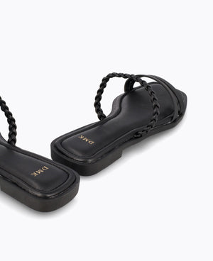 Rebecca Flat Sandals - Black