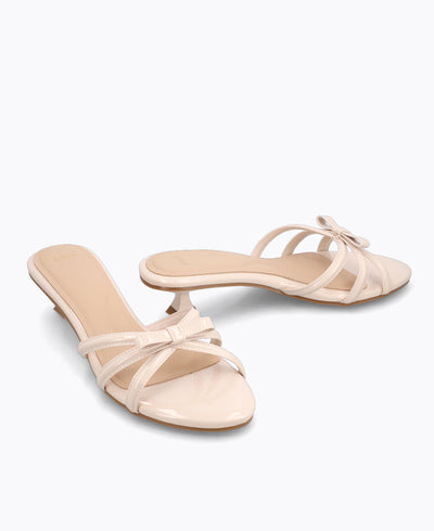 Katie Bow Heel Sandals - Pink