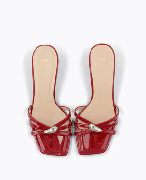 Angeline Heel Sandals - Maroon