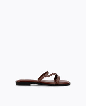 Bonnie Flat Sandals - Brown