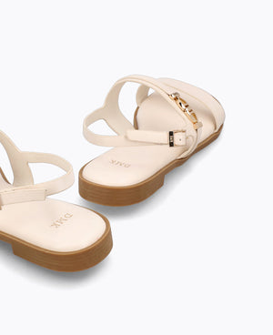 Clarke Flat Sandals - Beige