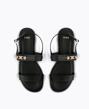 Clarke Flat Sandals - Black