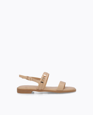 Clarke Flat Sandals - Nude