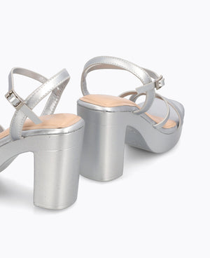 Colleen Heel Sandals - Silver