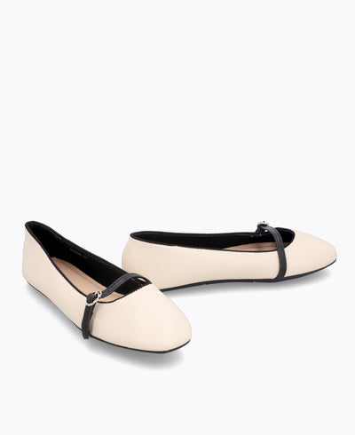 Jana Mary Jane Flats - Beige