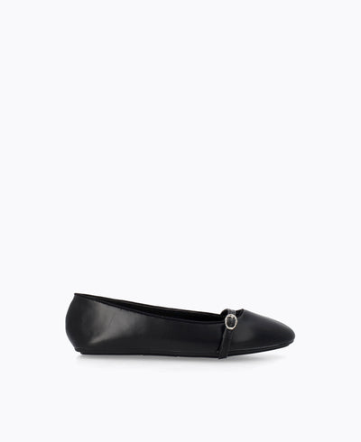 Jana Mary Jane Flats - Black