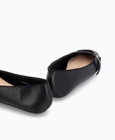 Jana Mary Jane Flats - Black