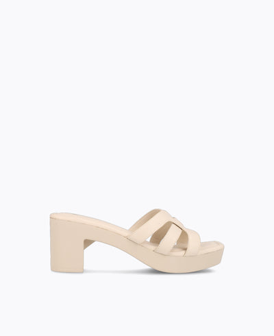 Hera Platform Heel Sandals - Beige