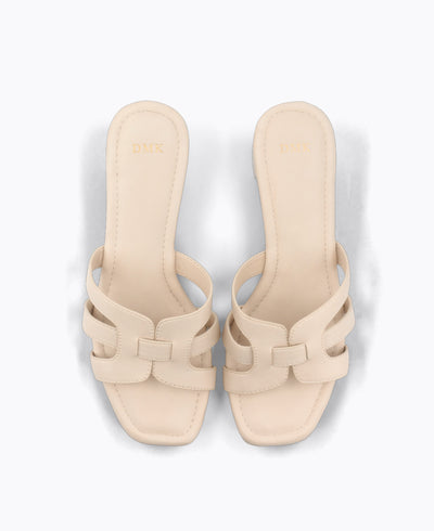 Hera Platform Heel Sandals - Beige