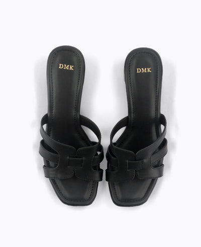 Hera Platform Heel Sandals - Black