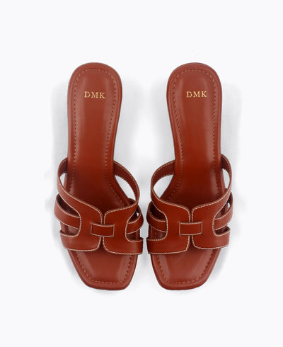 Hera Platform Heel Sandals - Brown