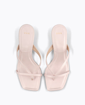 Kayla Thong Heel Sandals - Pink