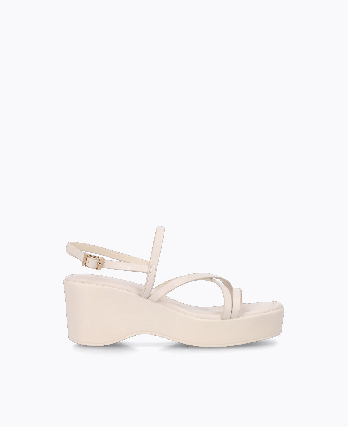 Esmeralda Platform Heel Sandals - Beige