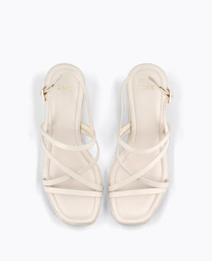 Esmeralda Platform Heel Sandals - Beige