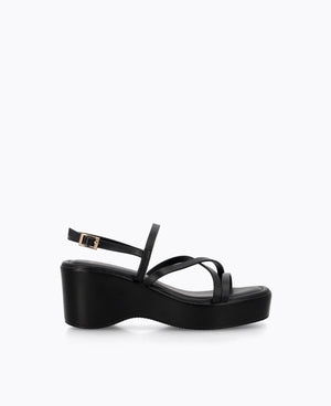 Esmeralda Platform Heel Sandals - Black