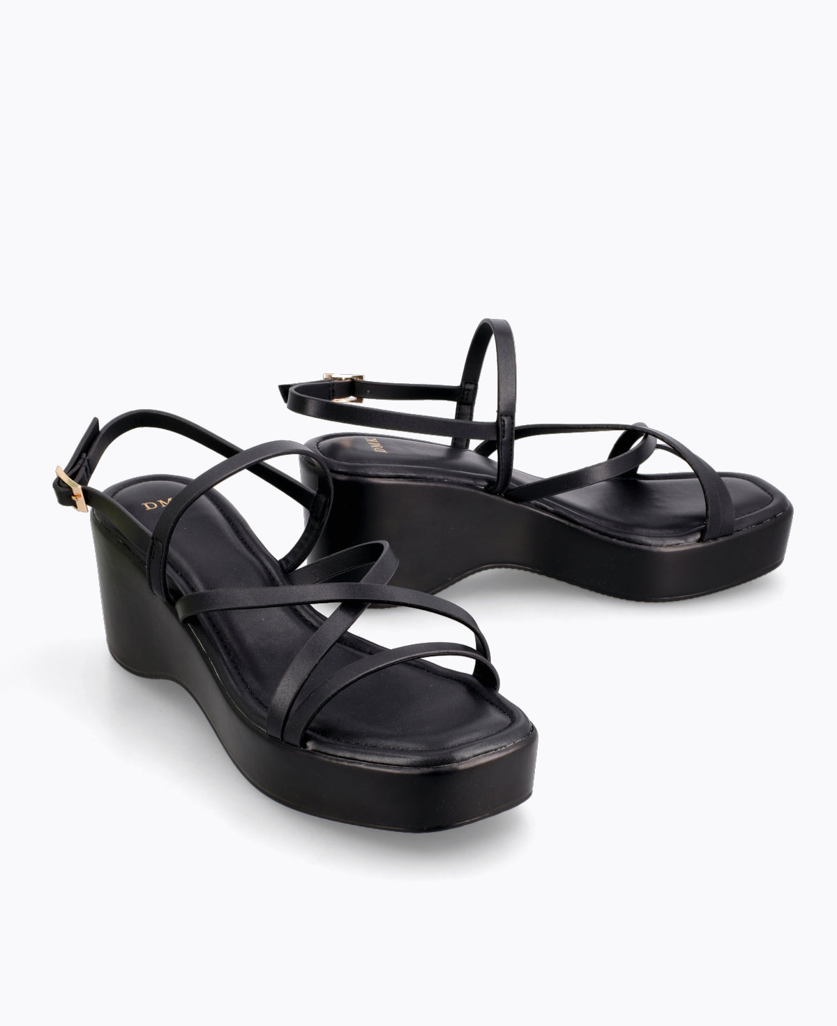 Esmeralda Platform Heel Sandals - Black
