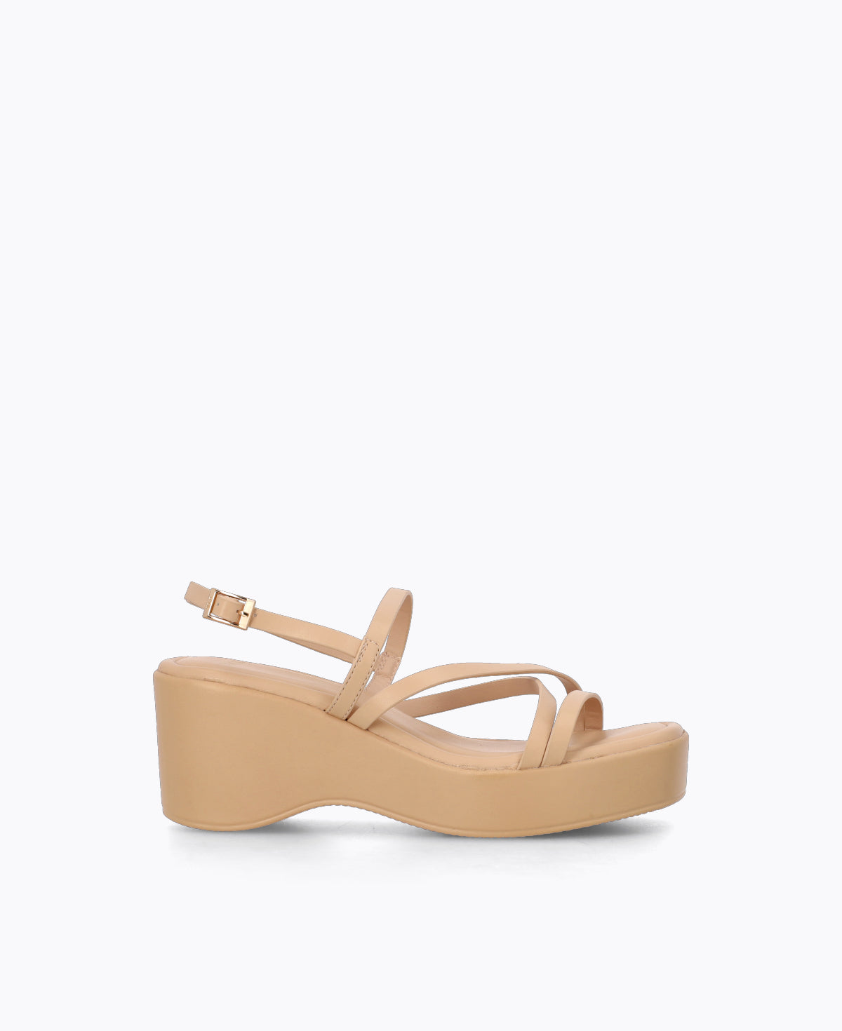 Esmeralda Platform Heel Sandals - Nude