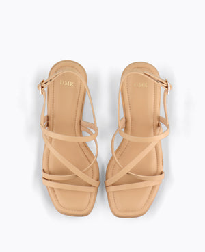 Esmeralda Platform Heel Sandals - Nude