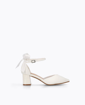 Meredith Bow Heel Pumps - Beige