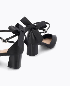 Meredith Bow Heel Pumps - Black