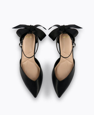 Meredith Bow Heel Pumps - Black
