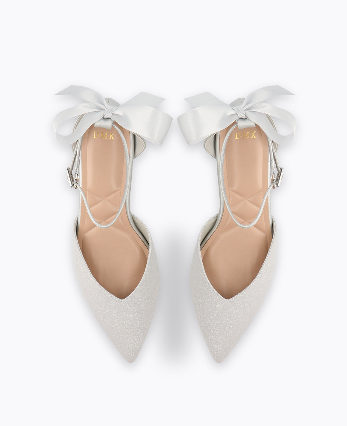 Meredith Bow Heel Pumps - Silver