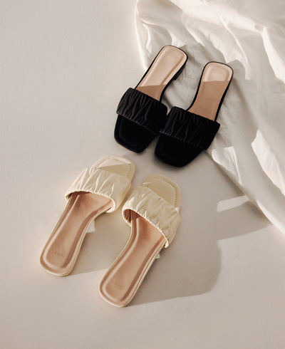 Mila Slide Sandals - Beige