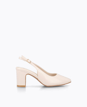 Pauline Slingback Heel Pumps - Beige