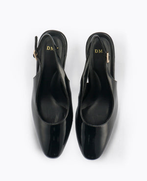 Pauline Slingback Heel Pumps - Black
