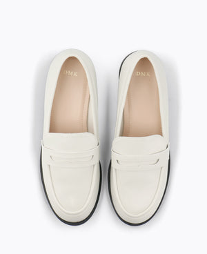 Reese Platform Loafers - Beige