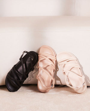 Remi Platform Sandals - Beige