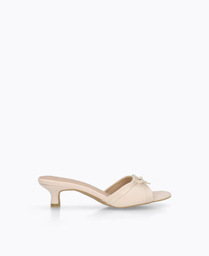 Riley Heel Sandals - Beige