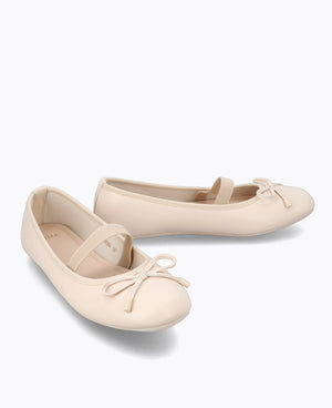 Seraphina Mary Jane Flats - Beige