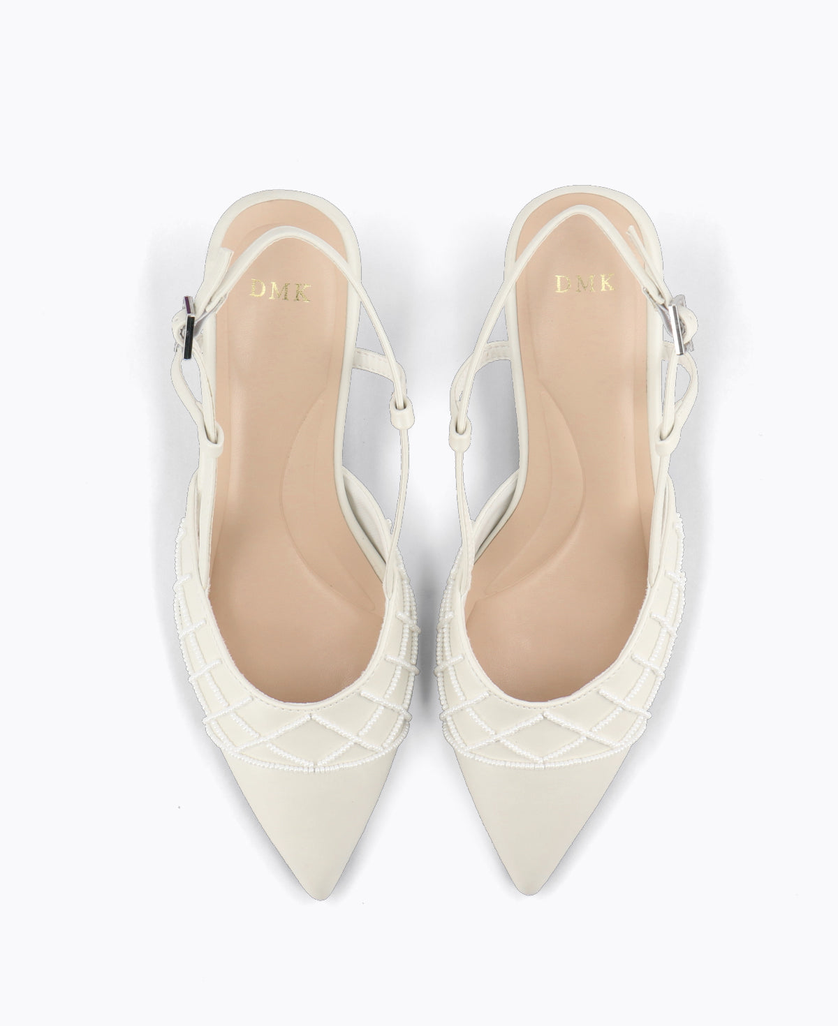 Shelly Slingback Heel Pumps - White