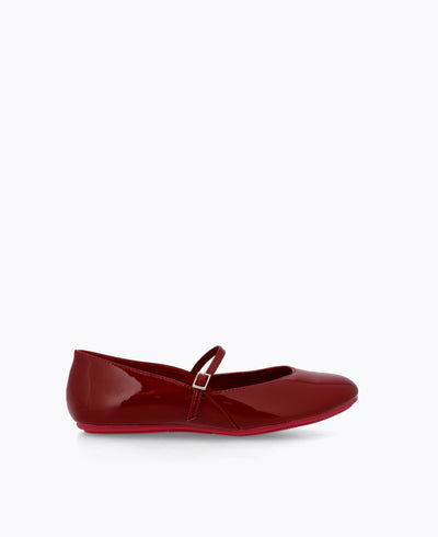 Wynona Mary Jane Flats - Maroon