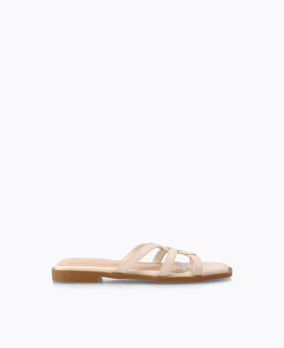 Xenia Flat Sandals - Beige