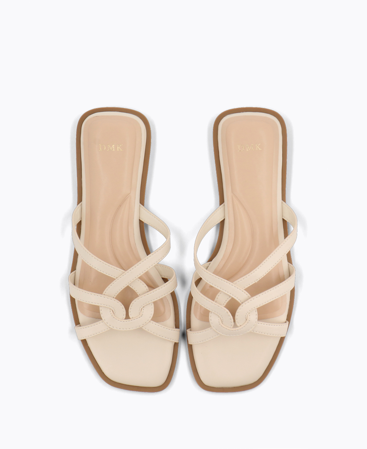 Xenia Flat Sandals - Beige