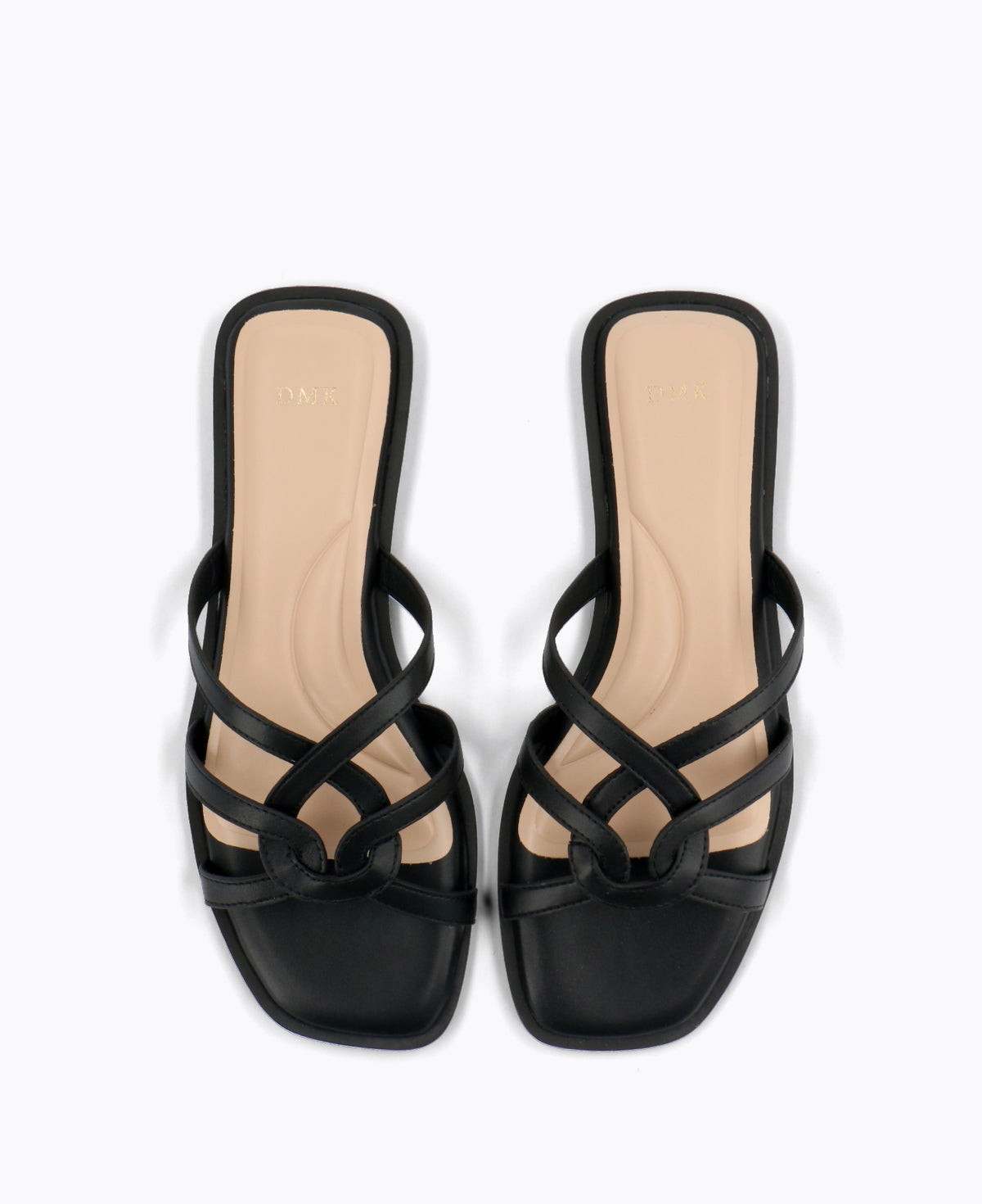 Xenia Flat Sandals - Black