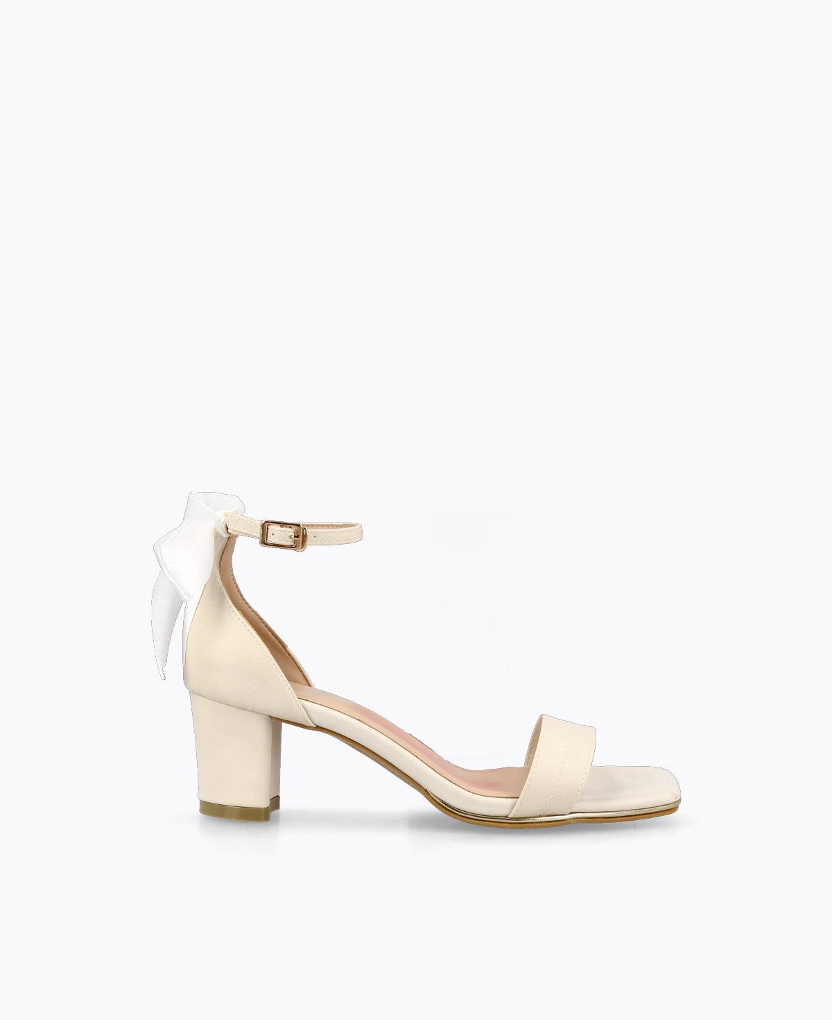 Sophia Bow Heel Sandals - Beige