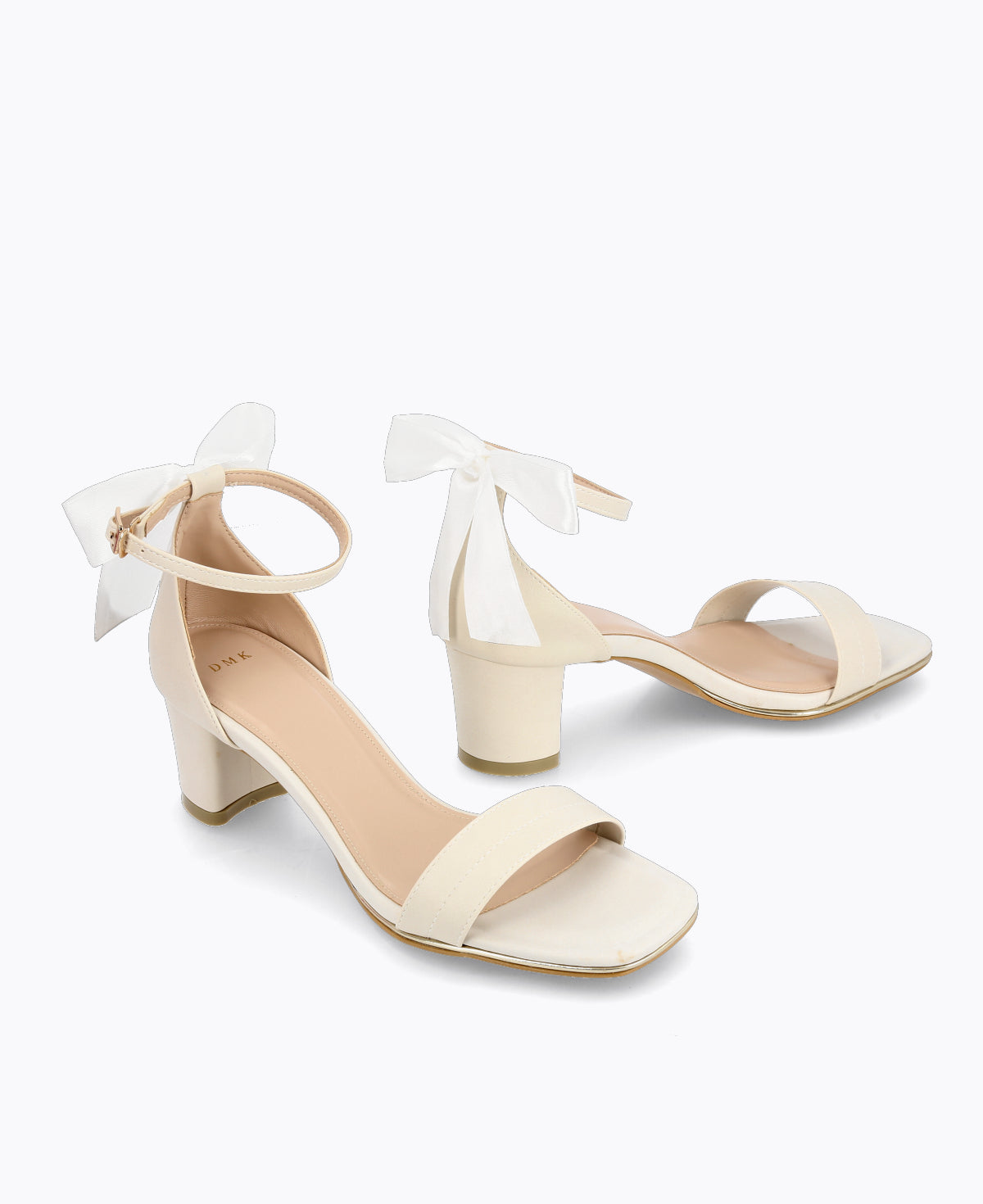 Sophia Bow Heel Sandals - Beige
