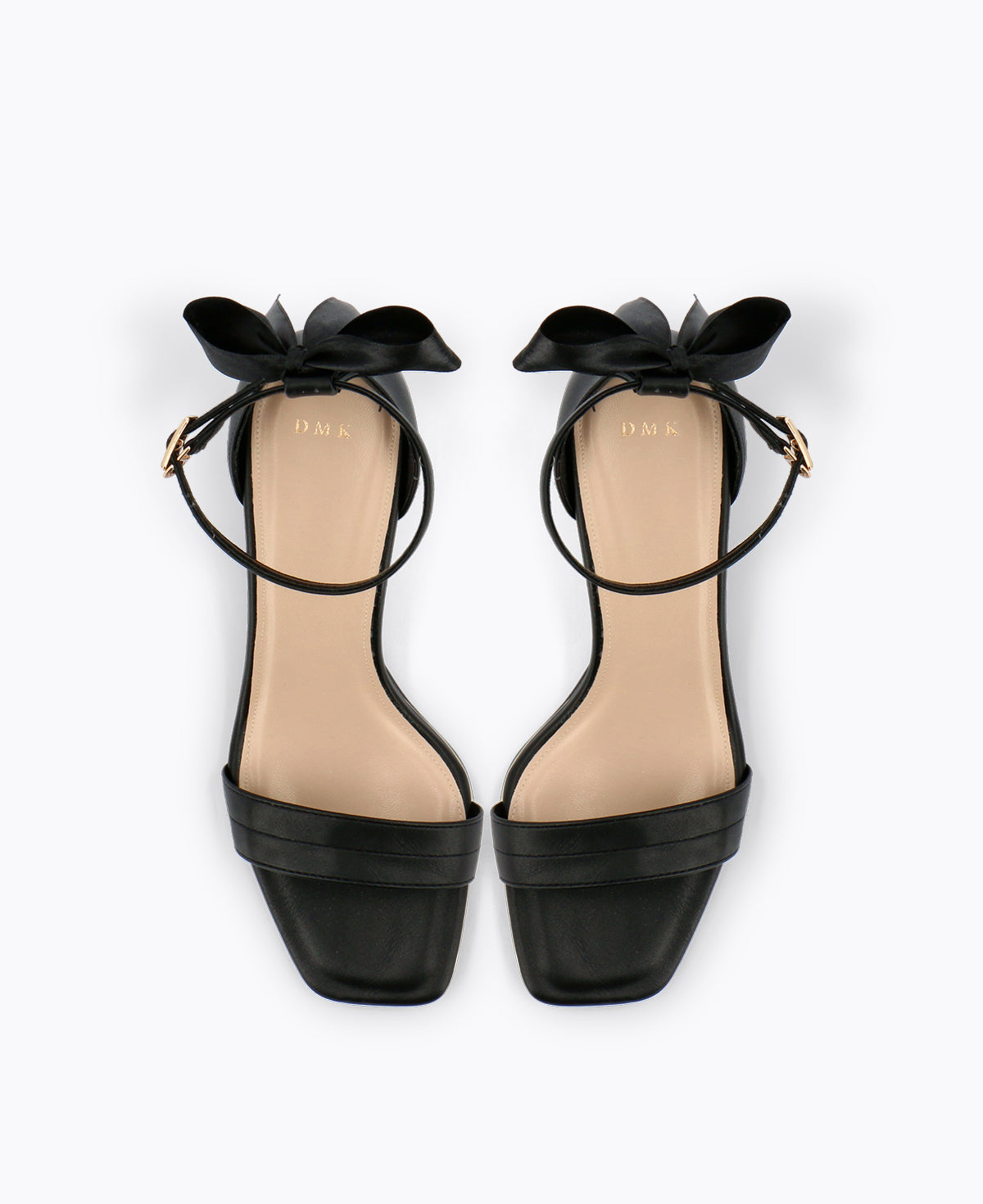 Sophia Bow Heel Sandals - Black