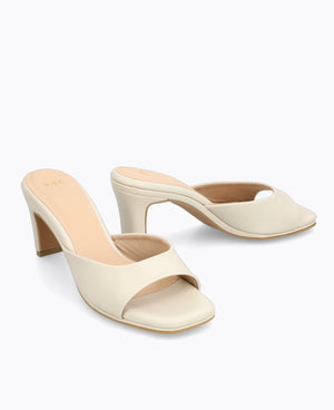 Anya Block Heel Sandals - Beige